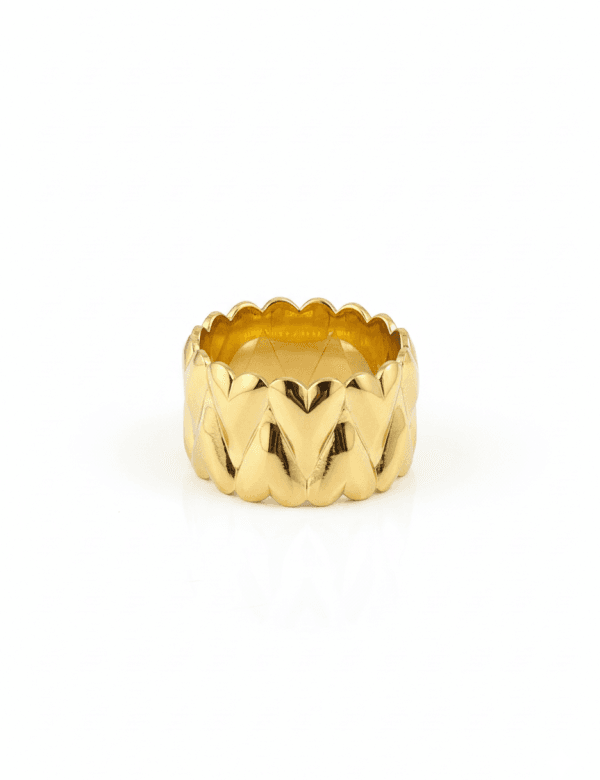 comprar anillo de mujer elegante romántico resistente al agua dorado