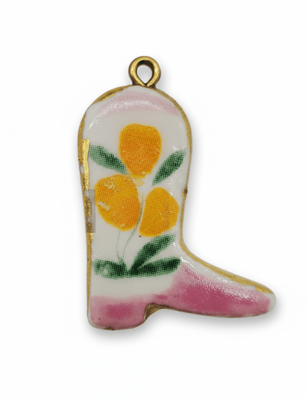 COMPRAR CHARM ACERO INOXIDABLE CERÁMICA BOTA COWBOY
