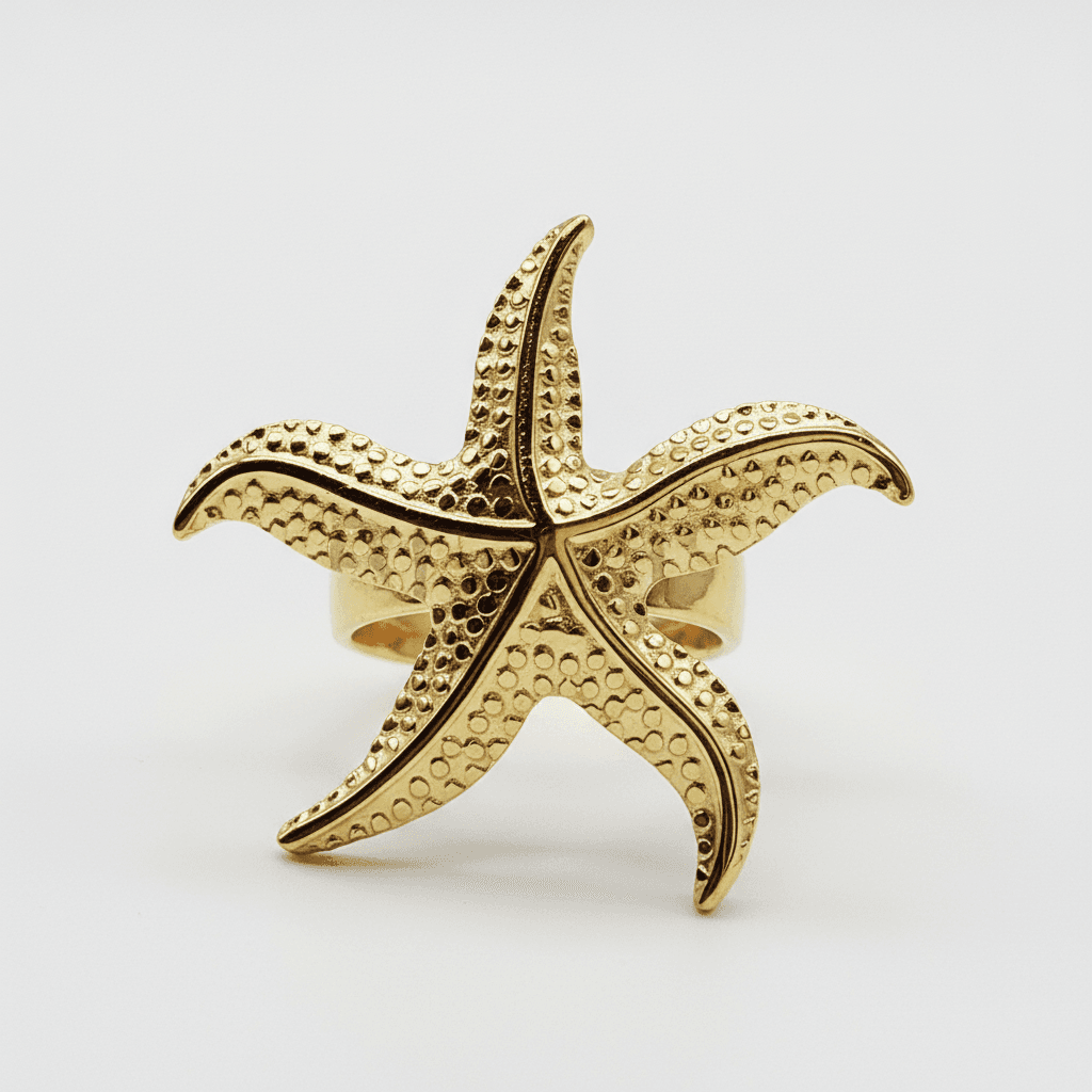 COMPRAR ANILLO DE ACERO INOXIDABLE DE ESRELLA DE MAR